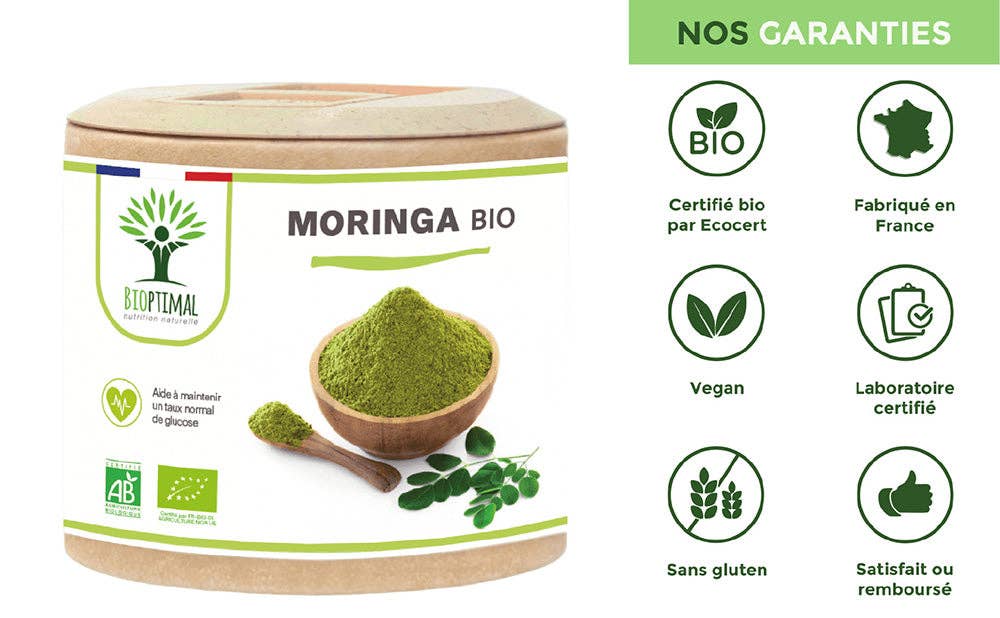 Bioptimal - Moringa bio gélules -  Bioptimal
