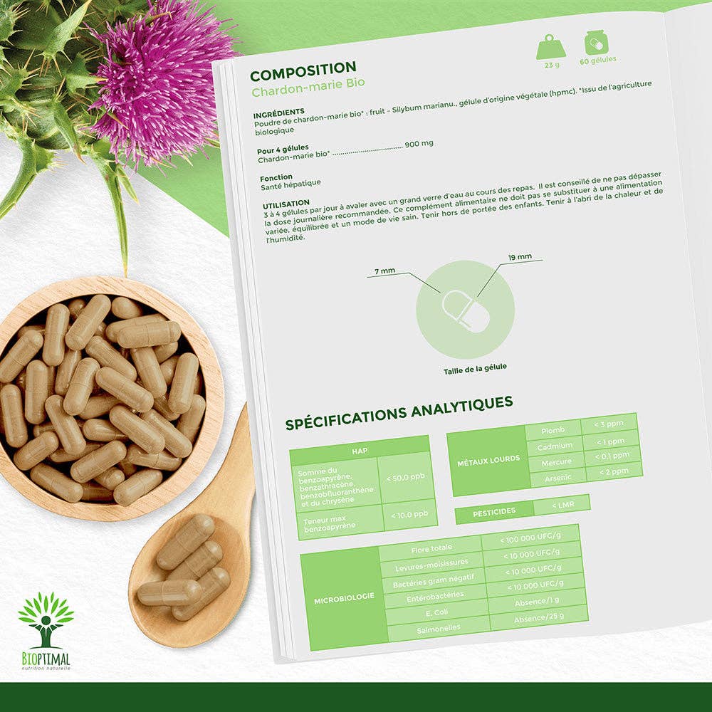 Chardon-Marie bio gélules - Bioptimal