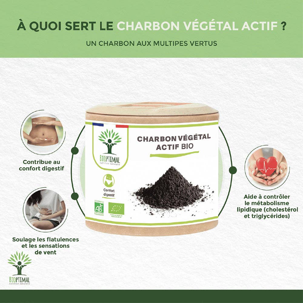 Bioptimal - Charbon bio gélules - Bioptimal