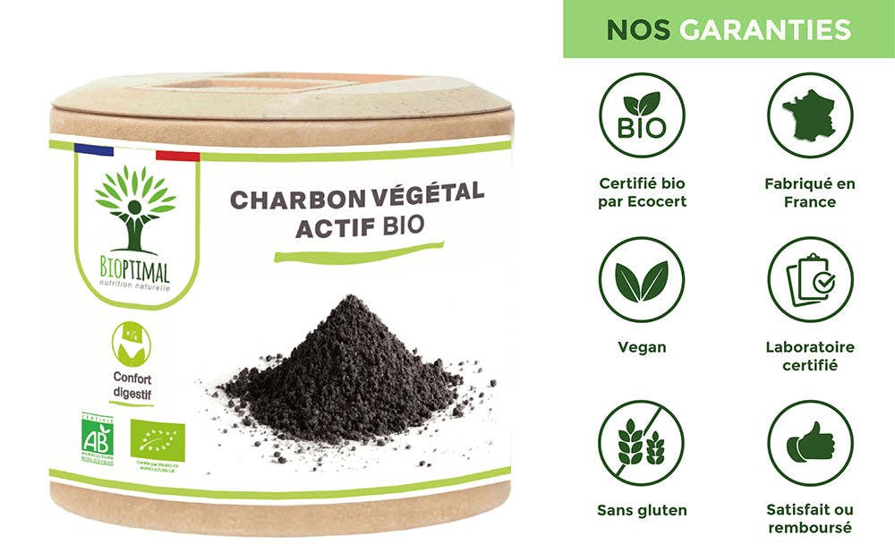 Bioptimal - Charbon bio gélules - Bioptimal