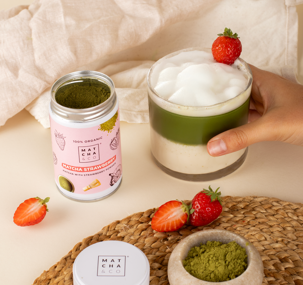 Matcha & CO - NOUVEAU ! Matcha biologique à la fraise