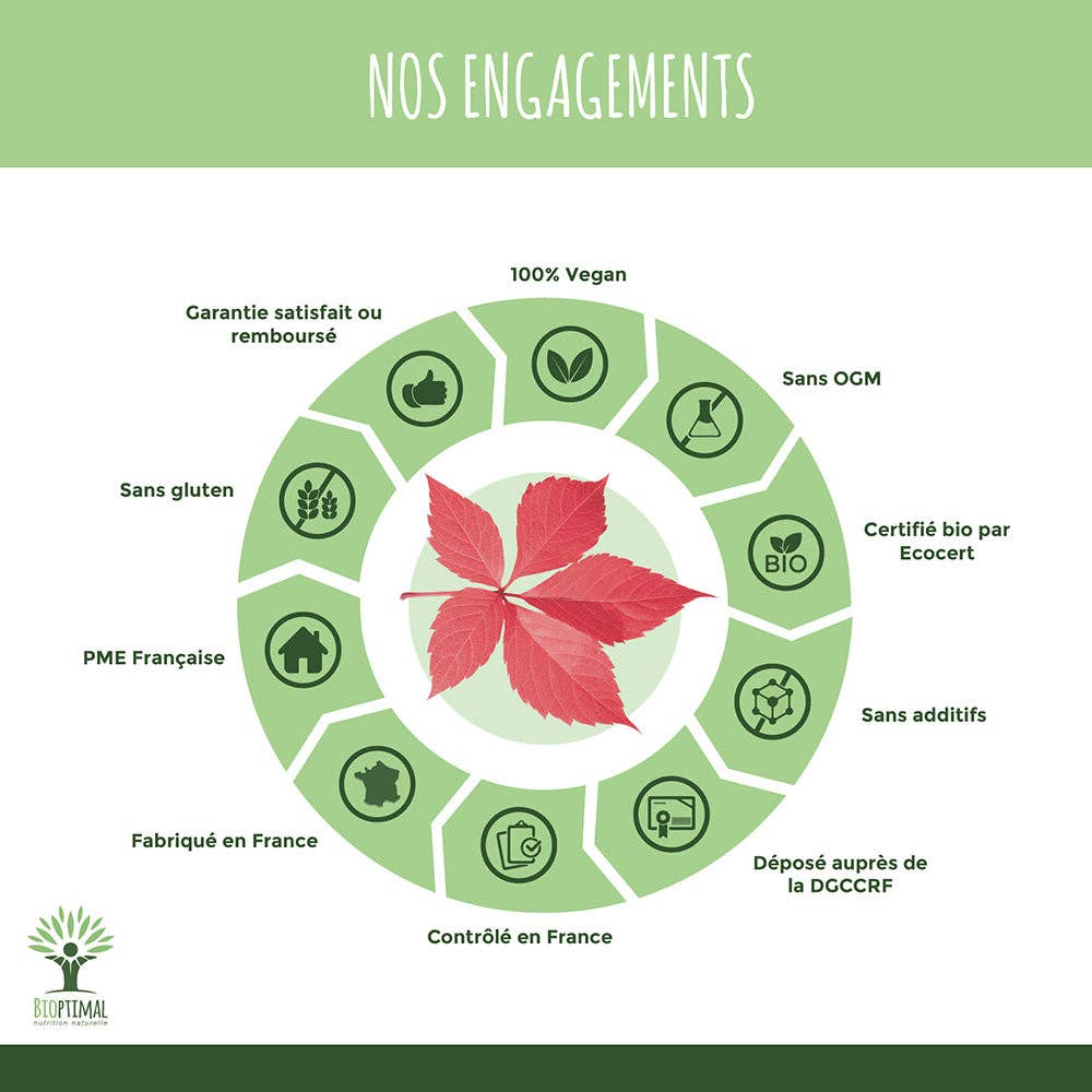 Vigne rouge bio gélules -  Bioptimal