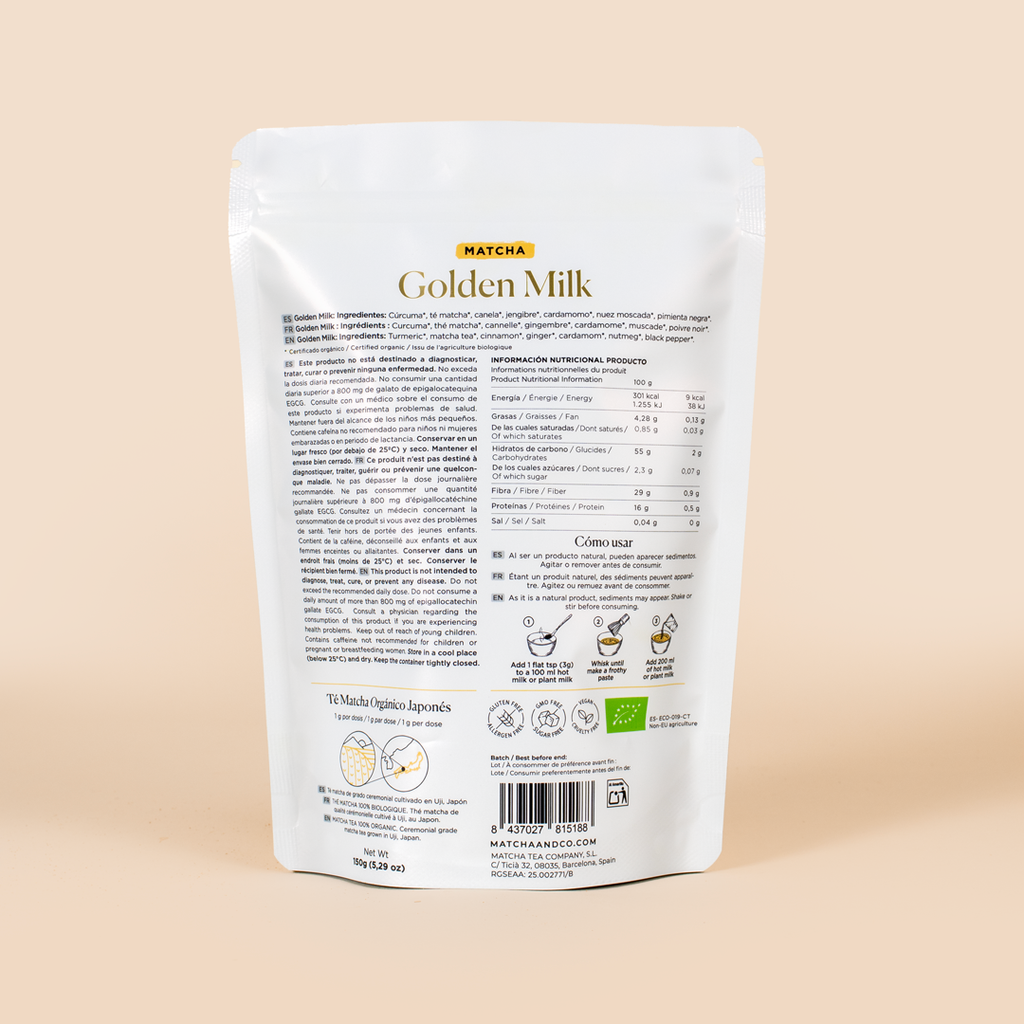 Matcha & CO - Lait doré au matcha
