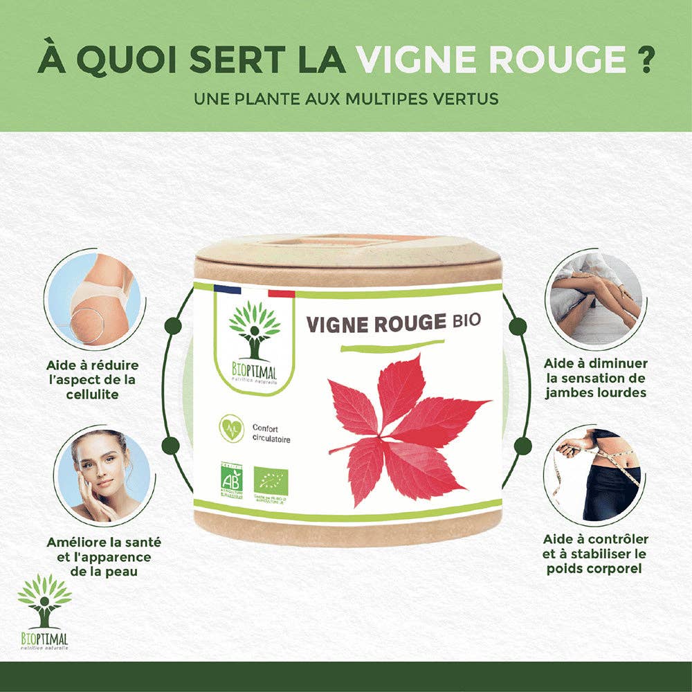 Vigne rouge bio gélules -  Bioptimal