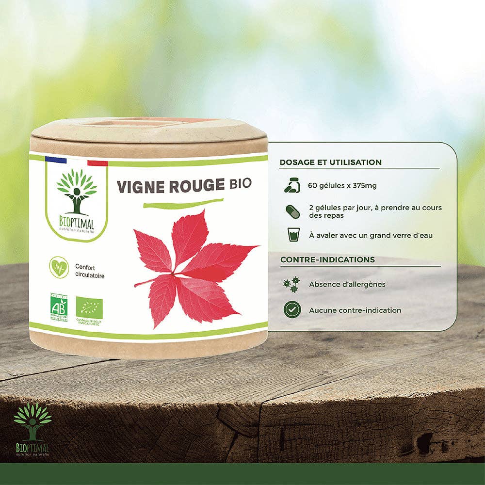Vigne rouge bio gélules -  Bioptimal
