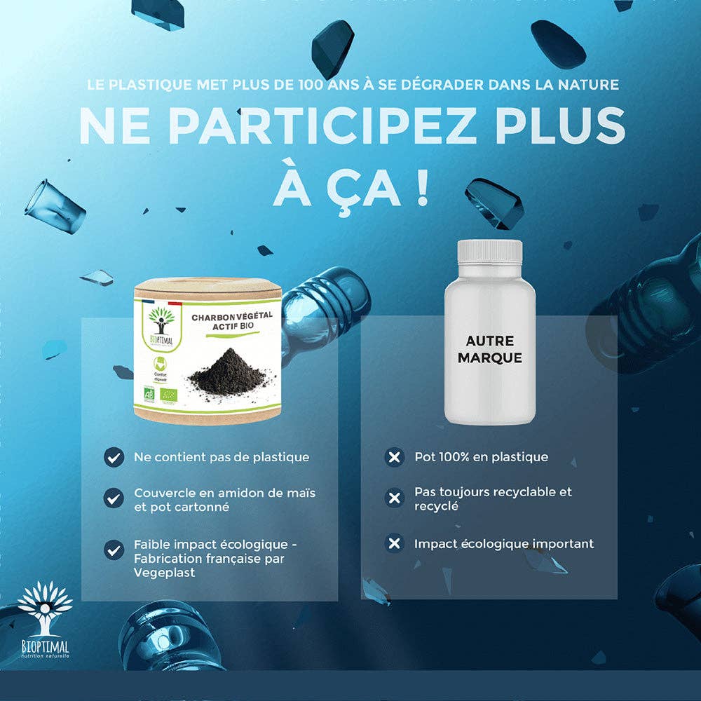 Bioptimal - Charbon bio gélules - Bioptimal