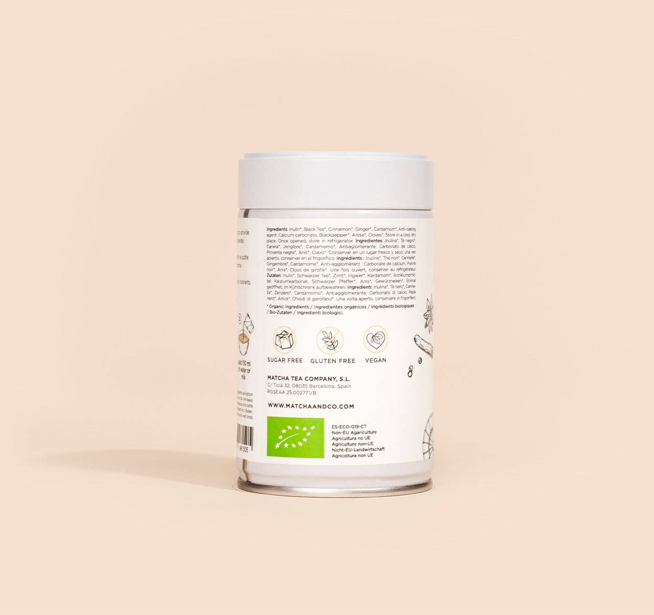 Thé matcha chai épicé 100 % biologique - 100 g