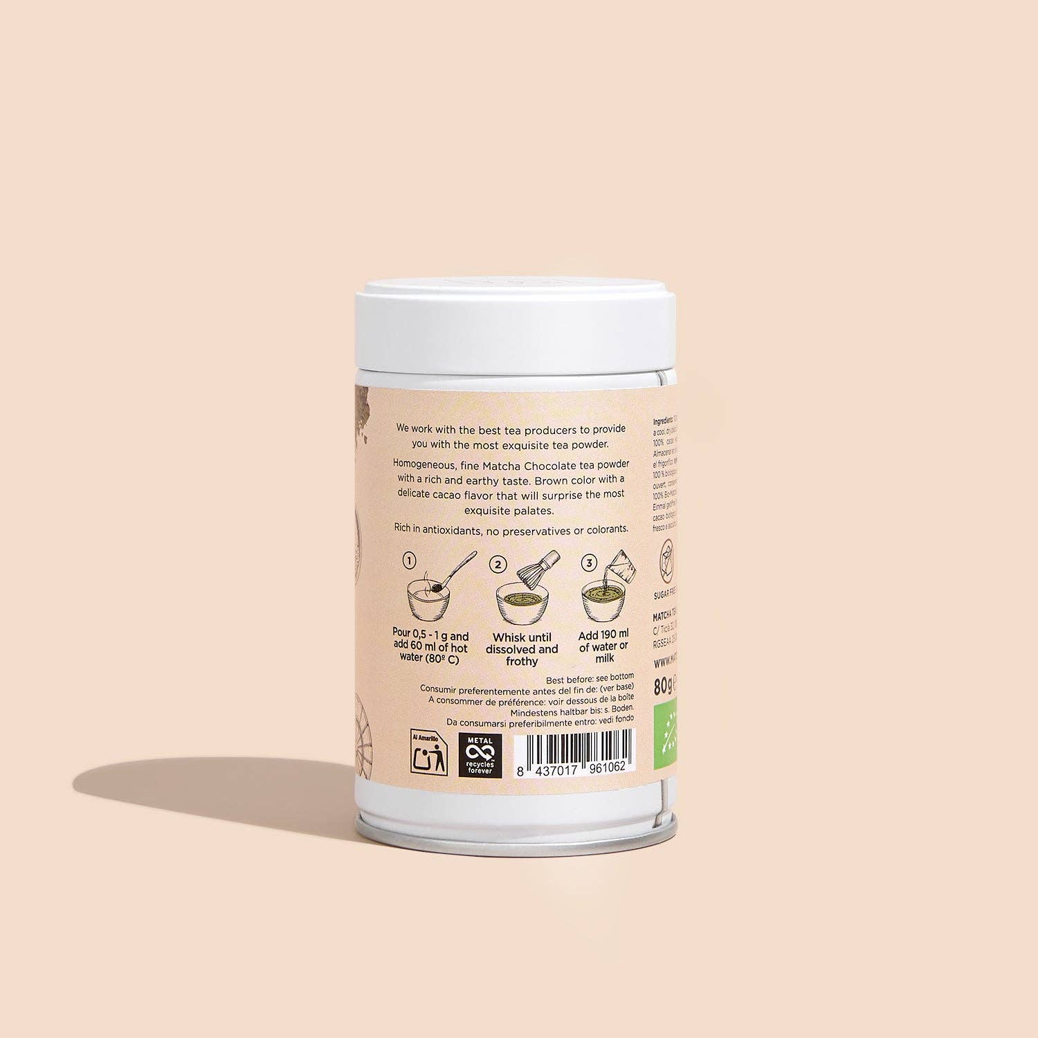 Chocolat matcha biologique - 80 g